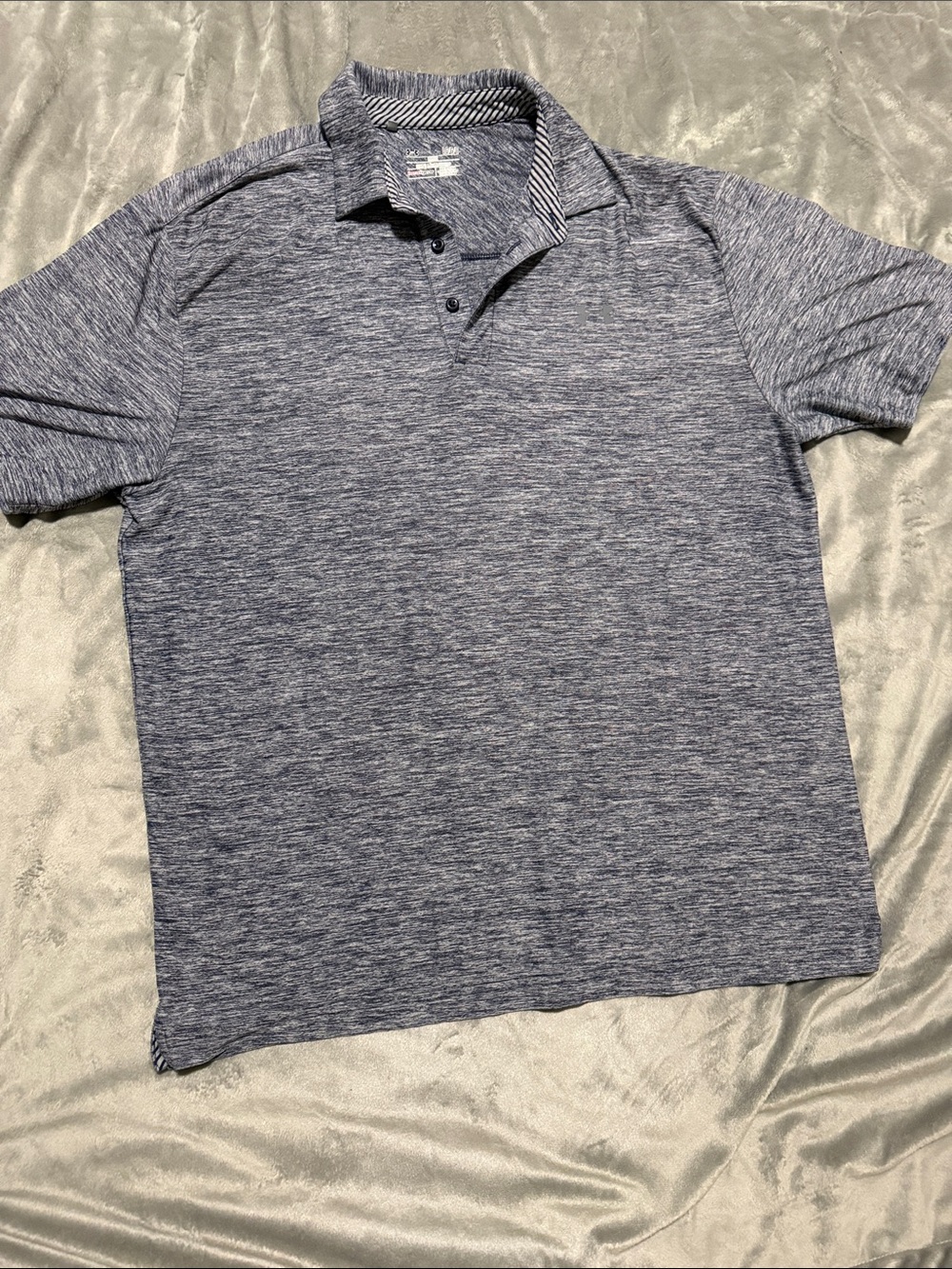 Under Armour Men's Heathered Navy Performance Polo